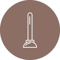 Plunger Line Circle Background Icon vector