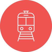 Train Line Circle Background Icon vector