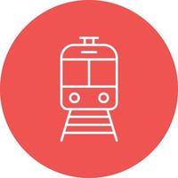 icono de fondo de círculo de línea de tren vector