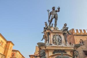 Piazza del Nettuno fountain in Bologna in Emilia Romagna in Ital photo