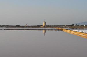 Saline Salt flats in Marsala photo