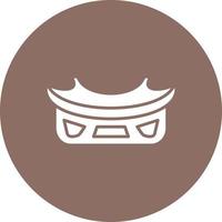 Bumper Glyph Circle Background Icon vector