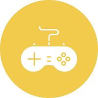 icono de fondo de círculo de glifo de gamepad vector