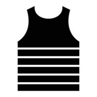 icono de glifo de camiseta sin mangas vector