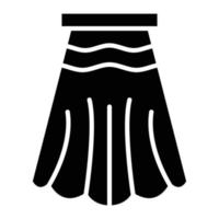 Long Skirt Glyph Icon vector