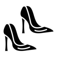 High Heel Glyph Icon vector