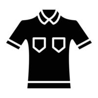 icono de glifo de camisa de polo vector