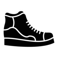 icono de glifo de zapatillas vector