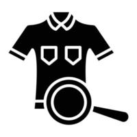Search Clothes Glyph Icon vector