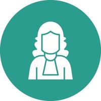Judge Line Circle Background Icon vector
