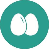 Eggs Line Circle Background Icon vector