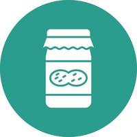 Peanut Butter Line Circle Background Icon vector