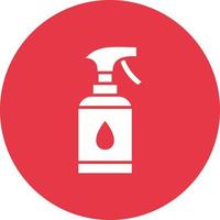 Sparay Bottle Line Circle Background Icon vector