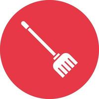 Broom Cleaning Line Circle Background Icon vector