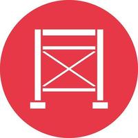 Scaffolding Line Circle Background Icon vector