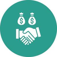 Bribe Line Circle Background Icon vector