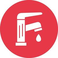Faucet Line Circle Background Icon vector
