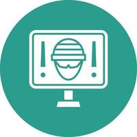 Robbery Line Circle Background Icon vector