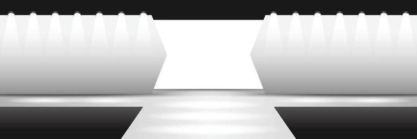 white fashion stage background 3D illustration vector. vector