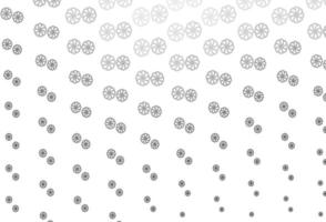 Light Silver, Gray vector background with xmas snowflakes.