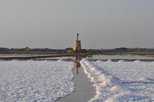 Saline Salt flats in Marsala photo