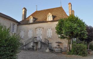 View of the city of Meursault in the Cote d Or department in Bur photo