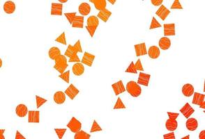 Light Orange vector texture in poly style with circles, cubes.