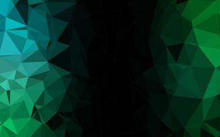 Dark Blue, Green vector shining triangular background.