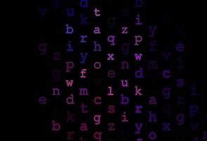 Dark purple, pink vector layout with latin alphabet.