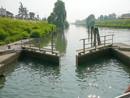 antiguas vías fluviales y villas en padua padova en veneto, norte foto