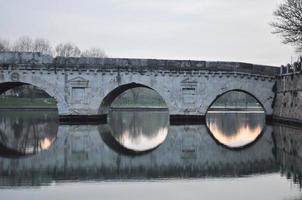 Roman bridge in Rimini photo