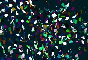 Light multicolor, rainbow vector pattern with chaotic shapes.