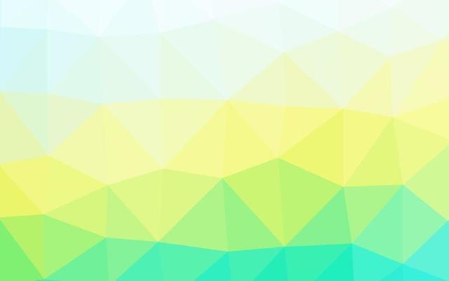 Light Blue, Yellow vector shining triangular template.