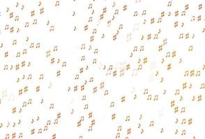 Light Orange vector pattern with music elements.