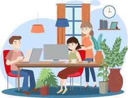 People at workplace concept in flat design vector