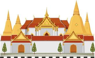 Thailand iconic tourism attraction background vector