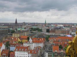 View of the city of Copenhagen in Denmark photo