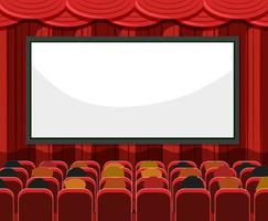 People in red movie theater or cinema vector