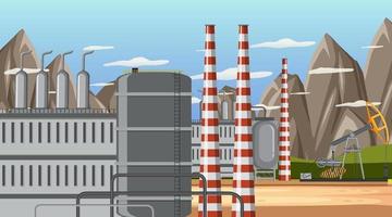 Petroleum industry scene concept vector