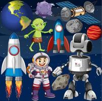 Set of space objects in space vector