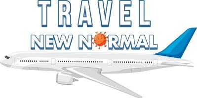 viaje nuevo diseño de logotipo de palabra normal vector