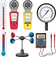 Set of equipment needed for science experiment vector