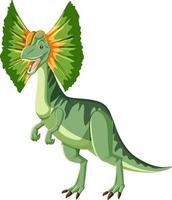 A dinosaur Dilophosaurus on white background vector