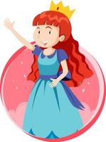 Fantasy princess character on white background vector