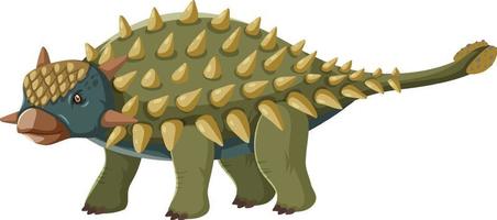 A dinosaur ankylosaurus on white background vector