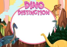 plantilla de banner con tema de dinosaurio vector