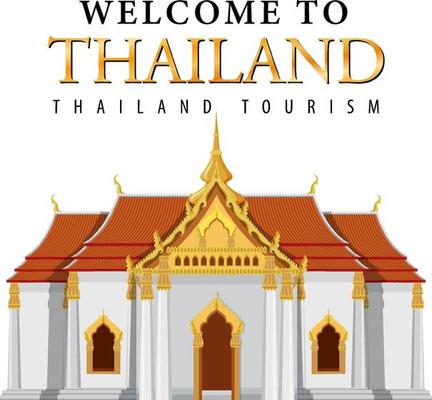 Thailand iconic tourism attraction background