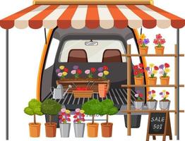 Flea market concept with car boot sale vector