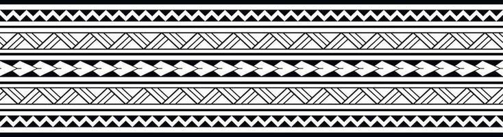 pulsera de tatuaje polinesio maorí. vector de patrones sin fisuras de manga tribal.