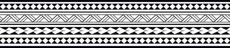 Maori Polynesian tattoo bracelet. Tribal sleeve seamless pattern vector. vector
